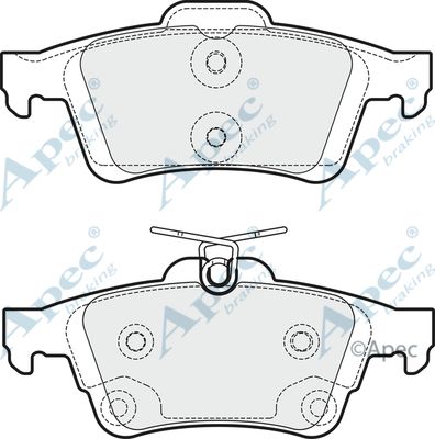 APEC BRAKING Bremžu uzliku kompl., Disku bremzes PAD1822